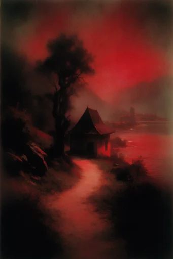 Nocturnal Crimson Infrared style AI image example 2