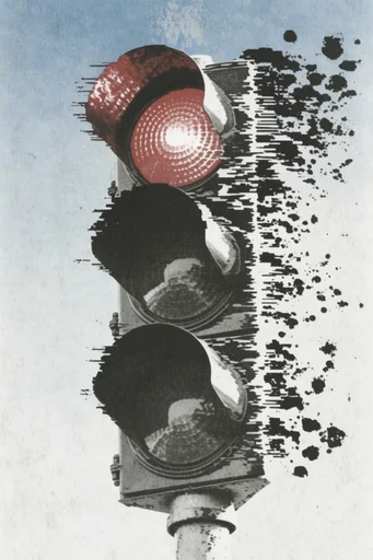 Distressed Analog Occultism style reference image — chemical decay