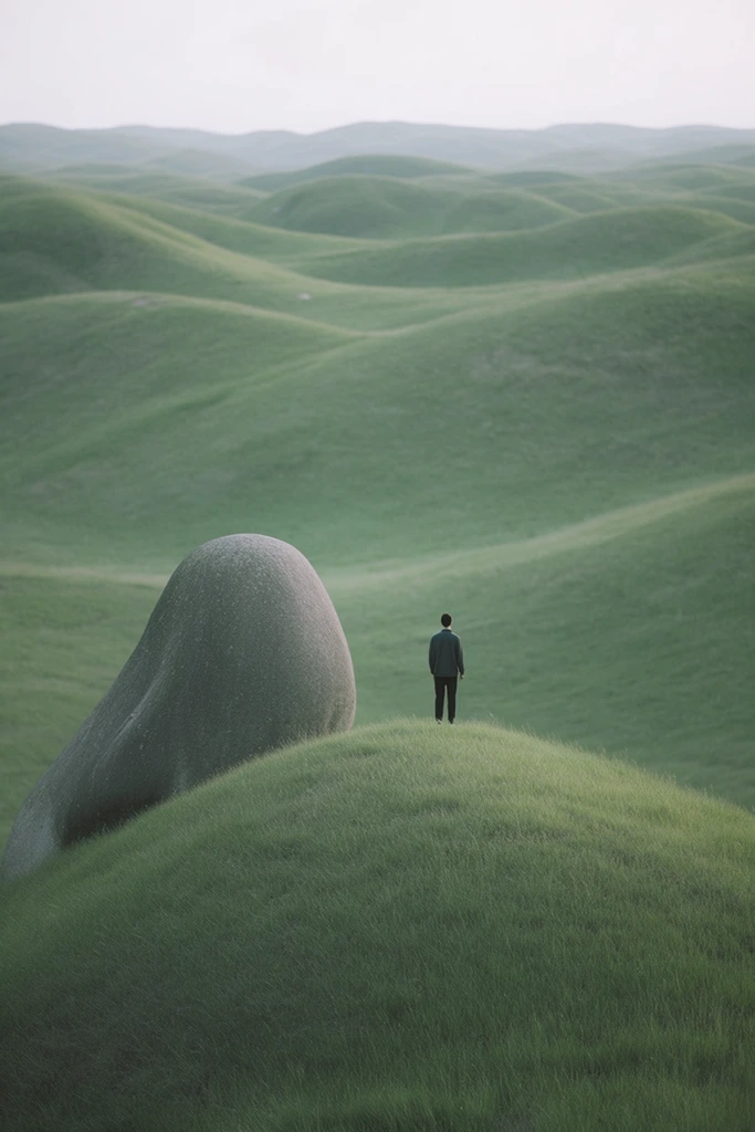 Minimalist Verdant Surrealism style AI image example 1