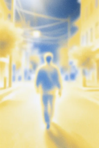 Luminous Grainy Etherealism style reference image — heavy grain texture