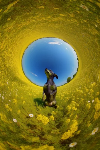 Surreal Spherical Landscapes style reference image — vibrant nature
