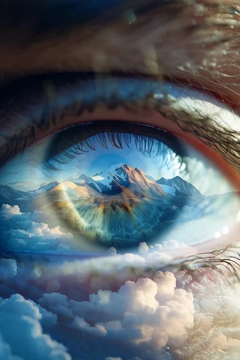 Ethereal Layered Introspection style reference image — double exposure photography