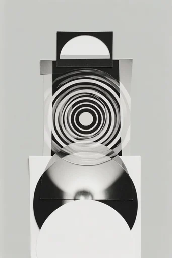 Fragmented Monochrome Deconstruction style reference image — geometric slicing