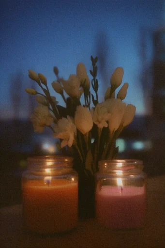 Nocturnal Liminal Analog style reference image — analog light leaks