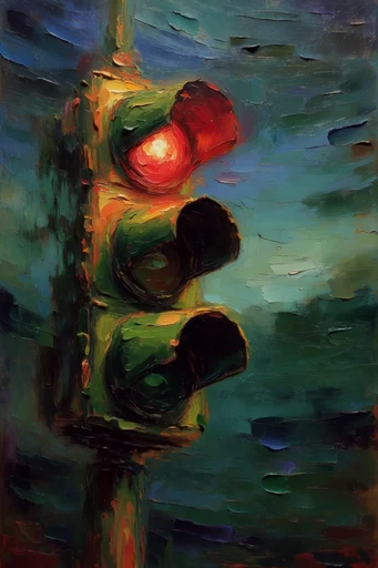Sculptural Aquatic Impressionism style reference image — heavy palette knife texture