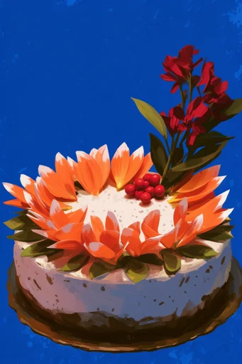 Cobalt Botanical Fauvism style reference image — painterly texture