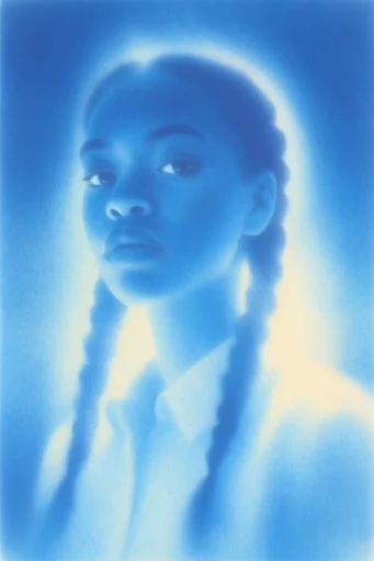 Nocturnal Ethereal Cyanotype style reference image — glowing backlighting