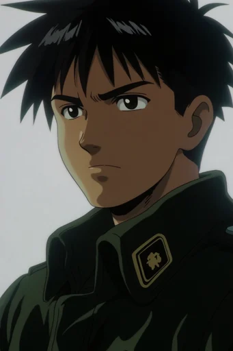 Cinematic Cyber-Noir Anime style reference image — dramatic low-key lighting