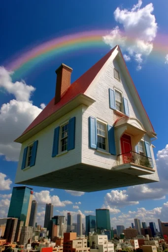Hyper-Perspective Surreal Pop style AI image example 4