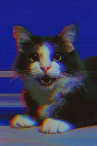 Prismatic Chrome Glitch style reference image — 1980s retro-futurism