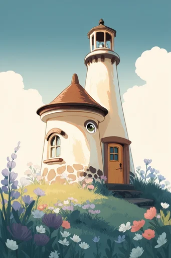 Nostalgic Cel-Shaded Storytelling style reference image — nostalgic cottagecore vibes