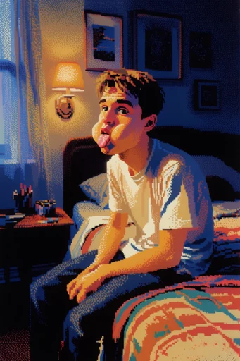 Nostalgic Pixel Liminality style reference image — liminal space
