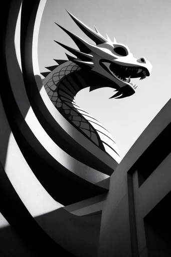 Monochromatic Brutalist Geometry style reference image — high-contrast photography