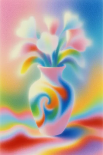 Chromatic Thermal Dreamscape style reference image — soft-focus airbrush texture