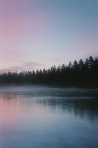Ethereal Atmospheric Solitude style reference image — minimalist landscape