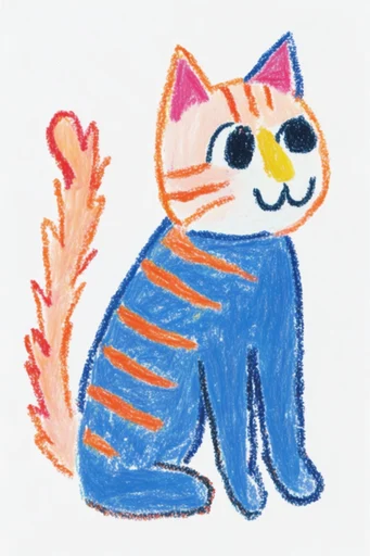 Textured Naive Storybook style reference image — thick textured strokes
