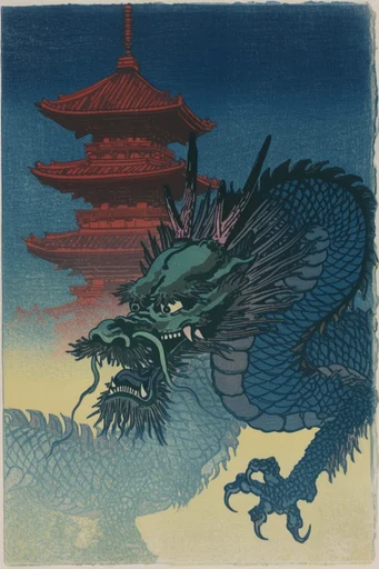 Nocturnal Woodblock Noir style reference image — woodcut crosshatching texture