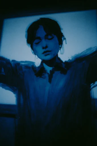 Nocturnal Cyan Noir moodboard — generate AI images in this style