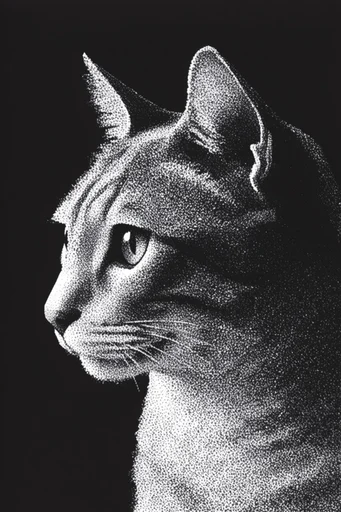 Gritty Monochromatic Noir style reference image — distressed xerox aesthetic