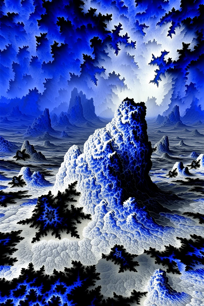 Electric Fractal Minimalism style AI image example 2