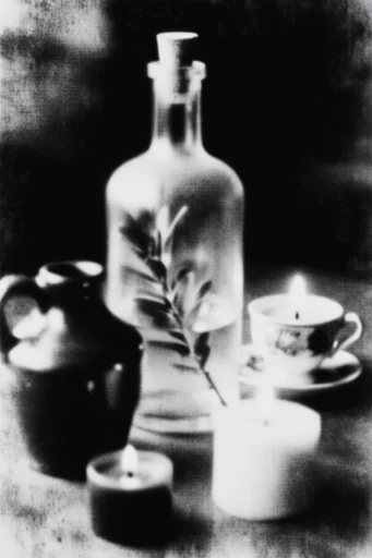 Haunting Monochrome Noir style reference image — analog film grain