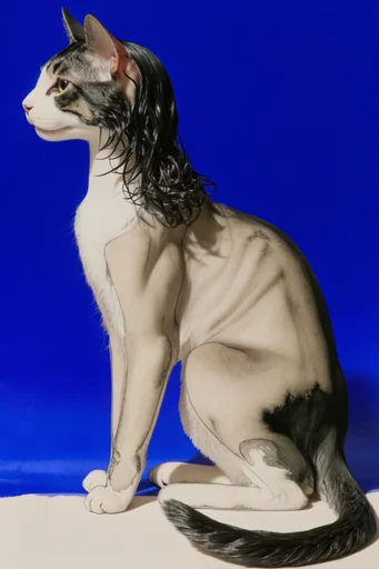 Surrealist Graphic Pop style reference image — sharp studio lighting