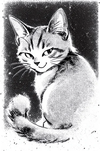 Gritty Analog Halftone style reference image — photocopy artifact