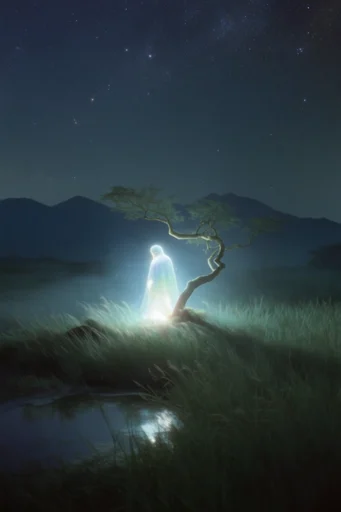 Luminous Nocturnal Mysticism style reference image — magical realism