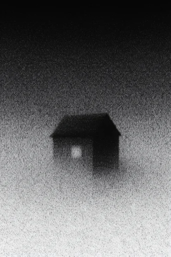 Monochrome Lo-Fi Brutalism style AI image example 4