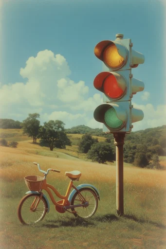 Nostalgic Surrealist Poetics style reference image — muted pastel color palette