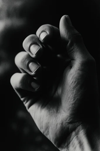 Cinematic Surreal Noir style reference image — extreme macro portraiture