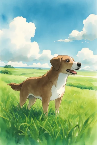 Nostalgic Ghibli Pastoral style reference image — whimsical storybook aesthetic