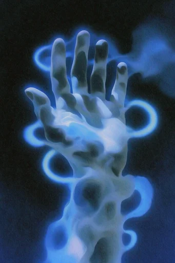 Luminous Nocturnal Ether style reference image — deep indigo background
