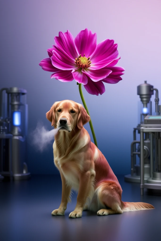 Vibrant Chromatic Botanical Surrealism style AI image example 3