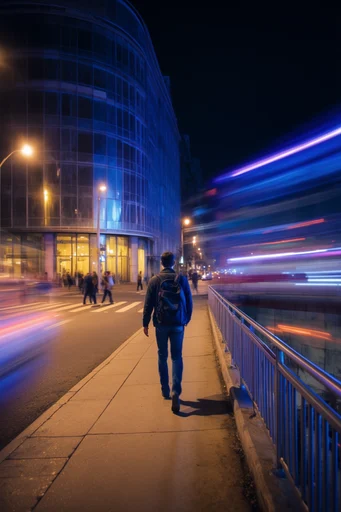 Kinetic Nocturnal Flow style reference image — long exposure photography