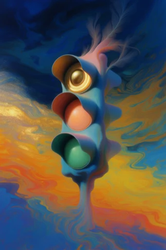 Luminous Mystical Surrealism style reference image — bioluminescent glow