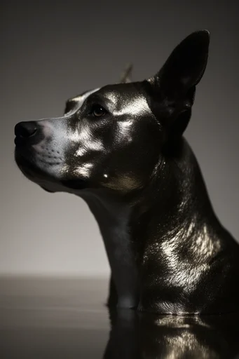 Gilded Obsidian Chiaroscuro style reference image — minimalist dark background