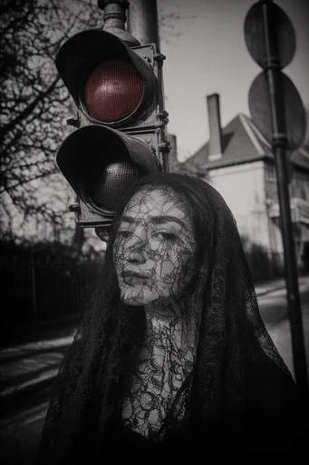 Ethereal Gothic Noir style reference image — dramatic chiaroscuro lighting