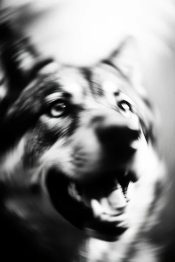 Monochrome Kinetic Vertigo style reference image — cinematic film grain