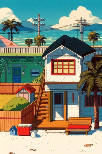 Bold Retro Pop Illustration style reference image — flat graphic illustration