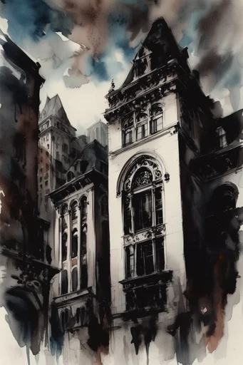 Ethereal Noir Illustration style reference image — expressive painterly portrait