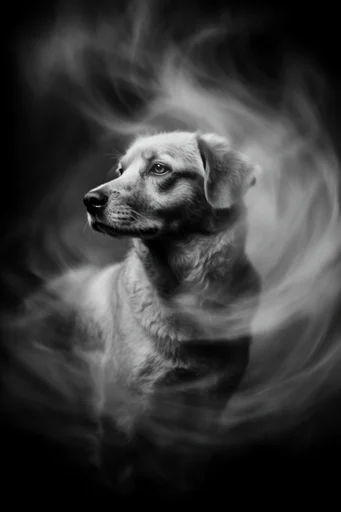 Spectral Kinetic Monochrome style reference image — liminal dreamscape