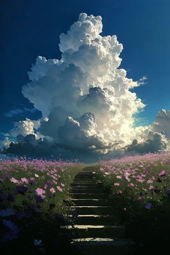Monolithic Summer Sky style reference image — nostalgic summer atmosphere