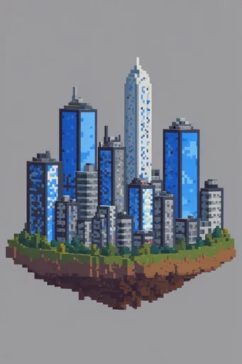 Retro Digital Diorama style reference image — isometric pixel art