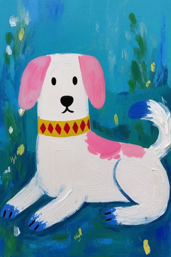 Tactile Naive Whimsy style reference image — childlike simplicity