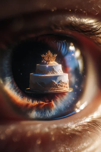 Luminescent Ocular Surrealism style reference image — cinematic close-up