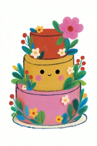 Textured Naive Storybook style reference image — childlike simplicity