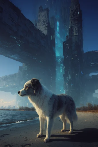 Monolithic Cyber-Brutalist Horizon style reference image — extreme scale perspective