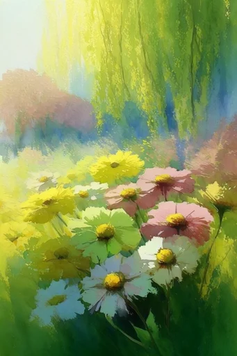 Luminous Verdant Impressionism style reference image — expressive brushwork