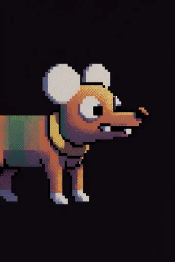 Luminous Retro Pixel style AI image example 3
